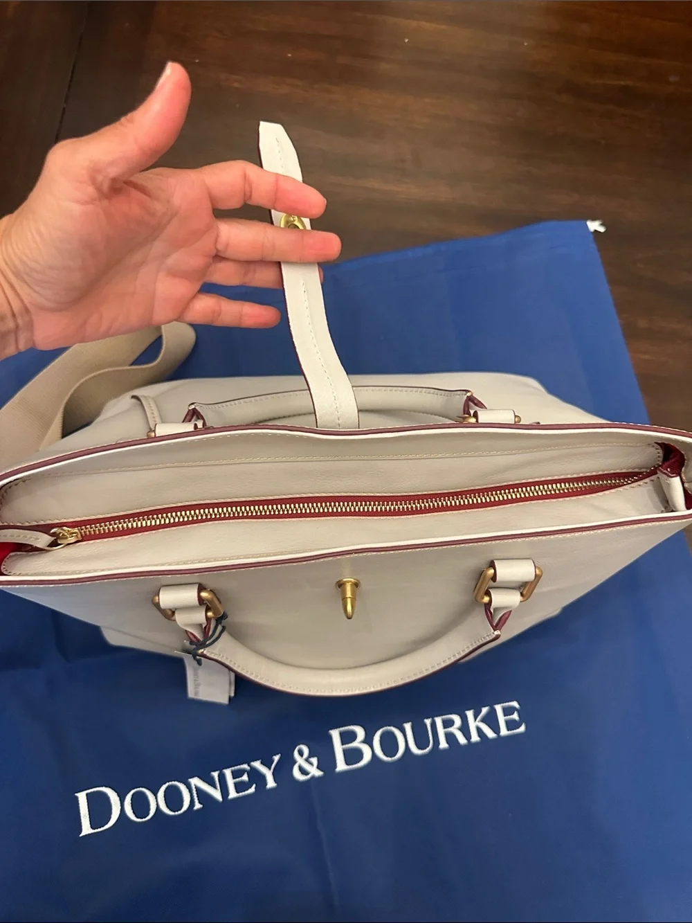 Dooney & Bourke cream leather